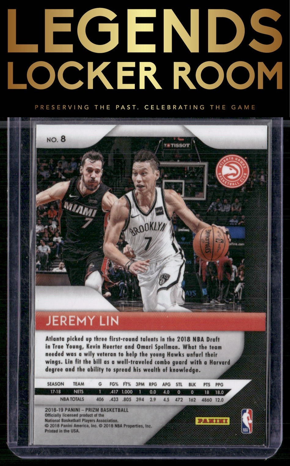 2018-19 Panini Prizm #8 Jeremy Lin
