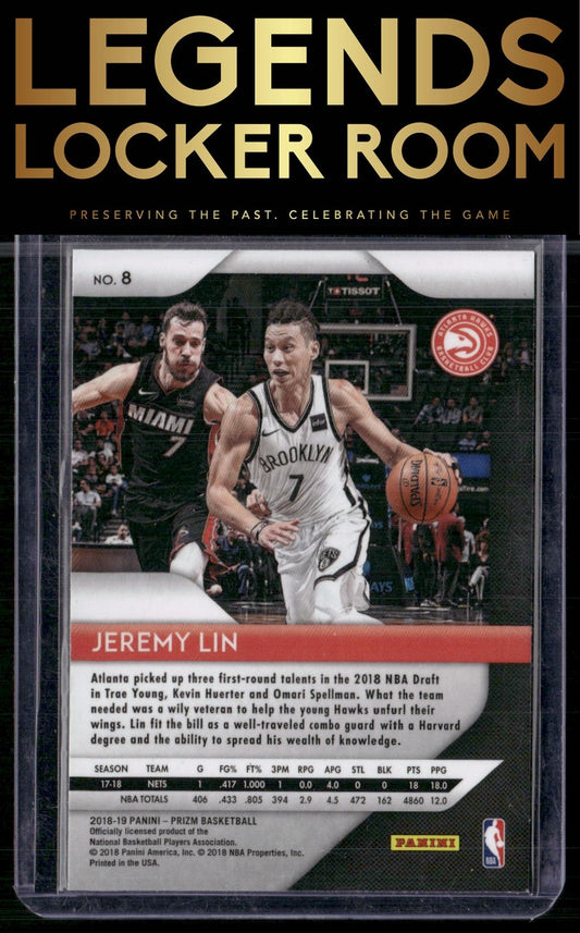 2018-19 Panini Prizm #8 Jeremy Lin