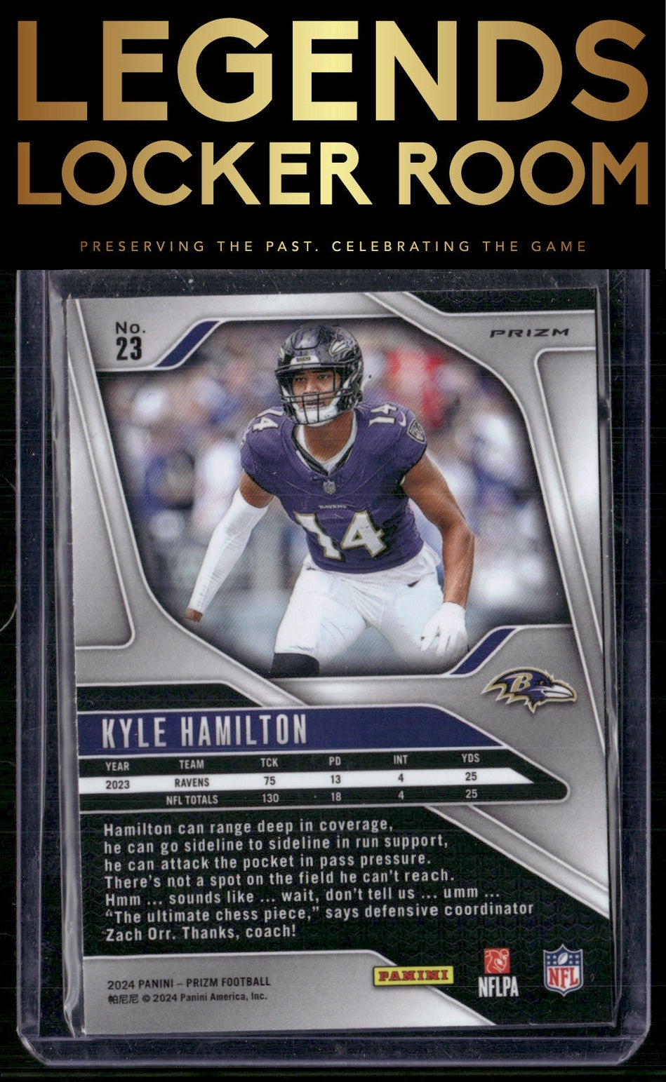 2024 Panini Prizm #23 Kyle Hamilton Silver
