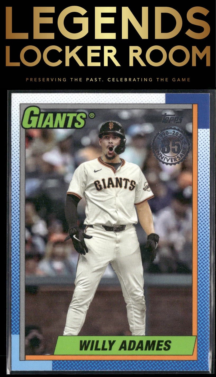 2025 Topps Willy Adames 1990 Topps Baseball 35th Anniversary