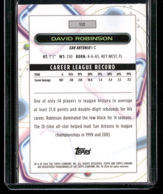 2023-24 Topps Chrome Cosmic #112 David Robinson