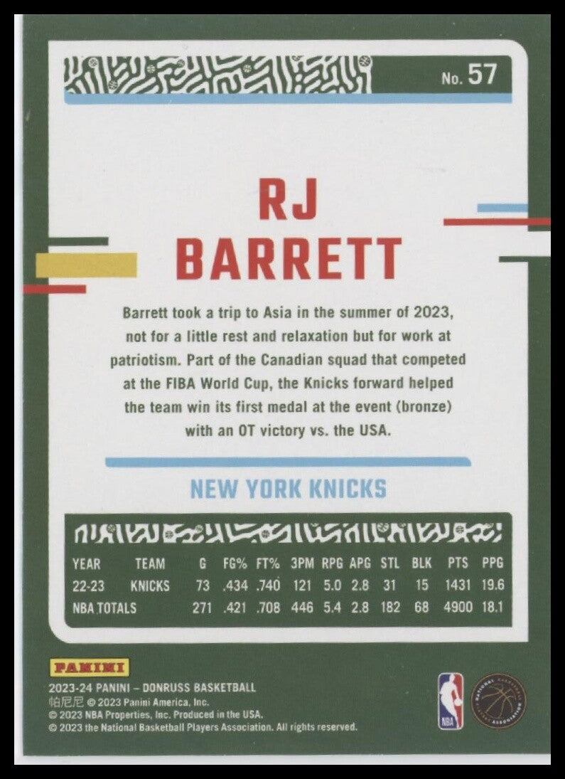 2023-24 Donruss #57 RJ Barrett