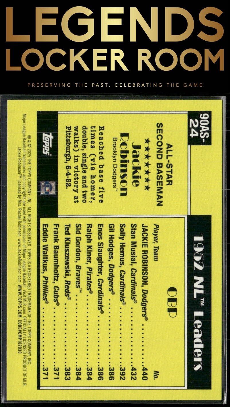 2025 Topps Jackie Robinson 1990 Topps Baseball 35th Anniversary All-Stars