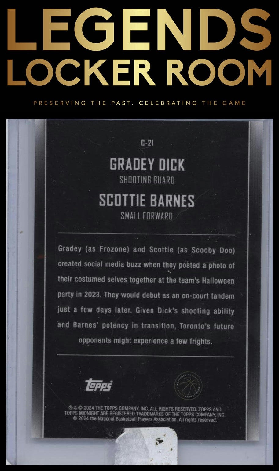 2023-24 Topps Midnight #C-21 Gradey Dick / Scottie Barnes Constellations