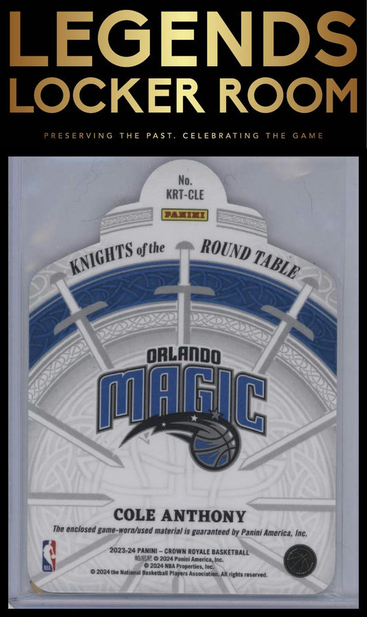 2023-24 Panini Crown Royale #KRT-CLE Cole Anthony Knights of the Round Table