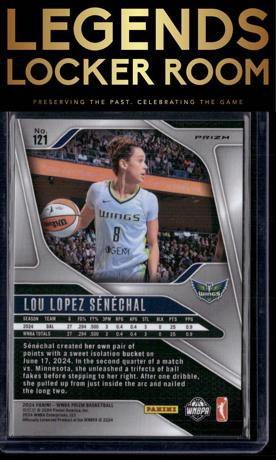 2024 Panini Prizm WNBA #121 Lou Lopez Senechal Silver Prizms