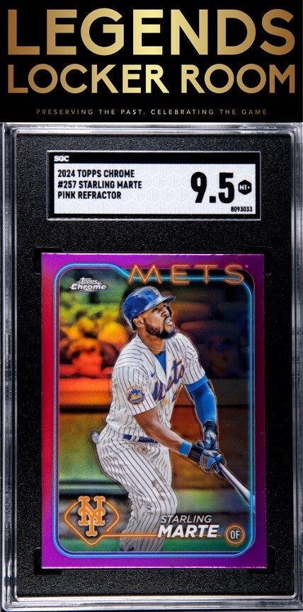 2024 Topps Chrome #257 Starling Marte Pink Ref. SGC 9.5