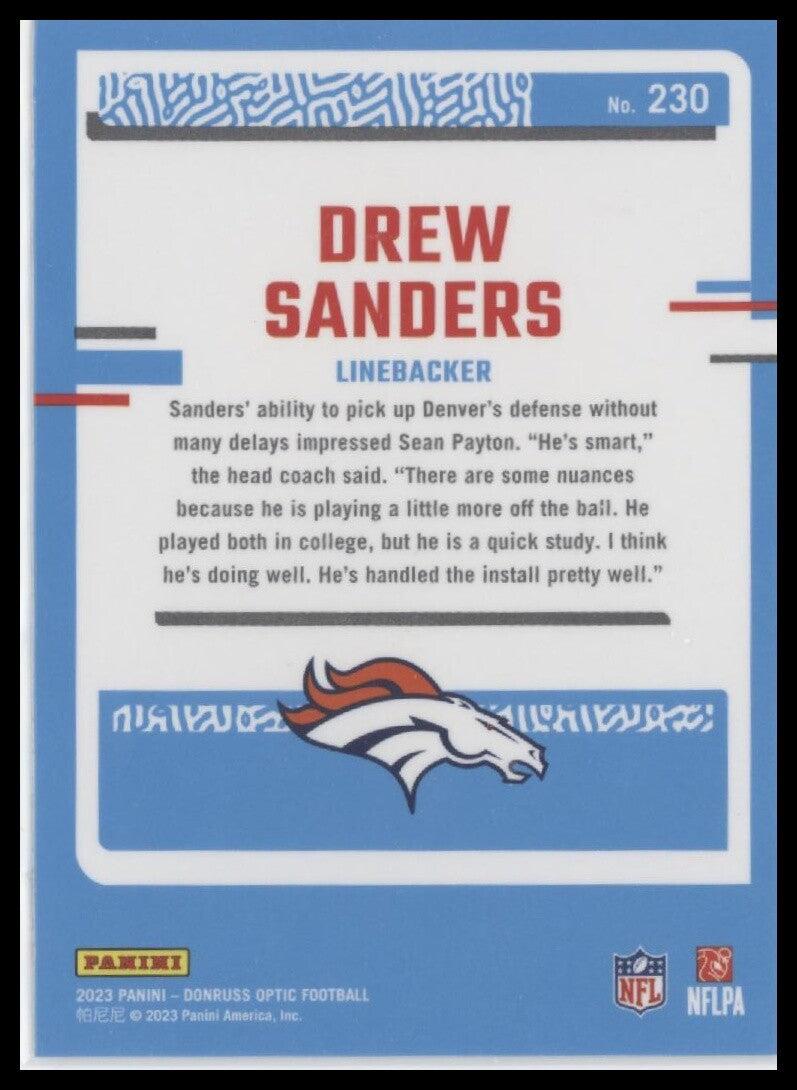 2023 Donruss Optic #230 Drew Sanders