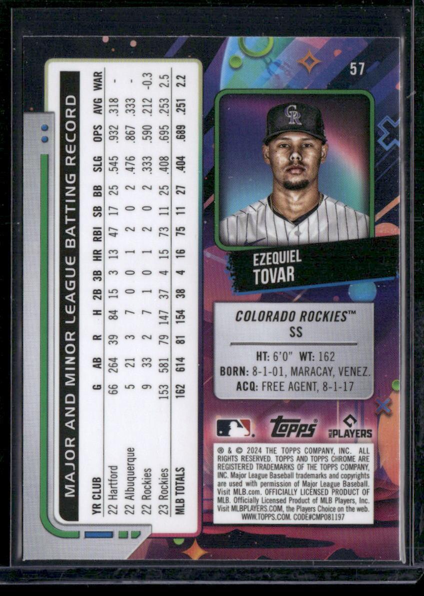 2024 Topps Chrome Cosmic #57 Ezequiel Tovar