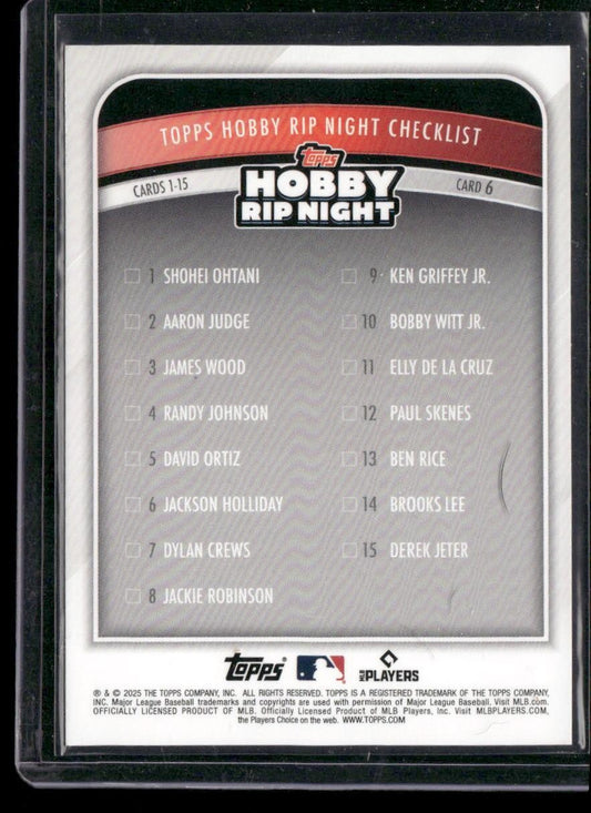 2025 Topps Hobby Rip Night #6 Jackson Holliday
