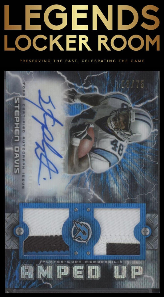 2023 Topps Composite Stephen Davis Resurgence Amp Up Auto Blue Surge Patch #/75