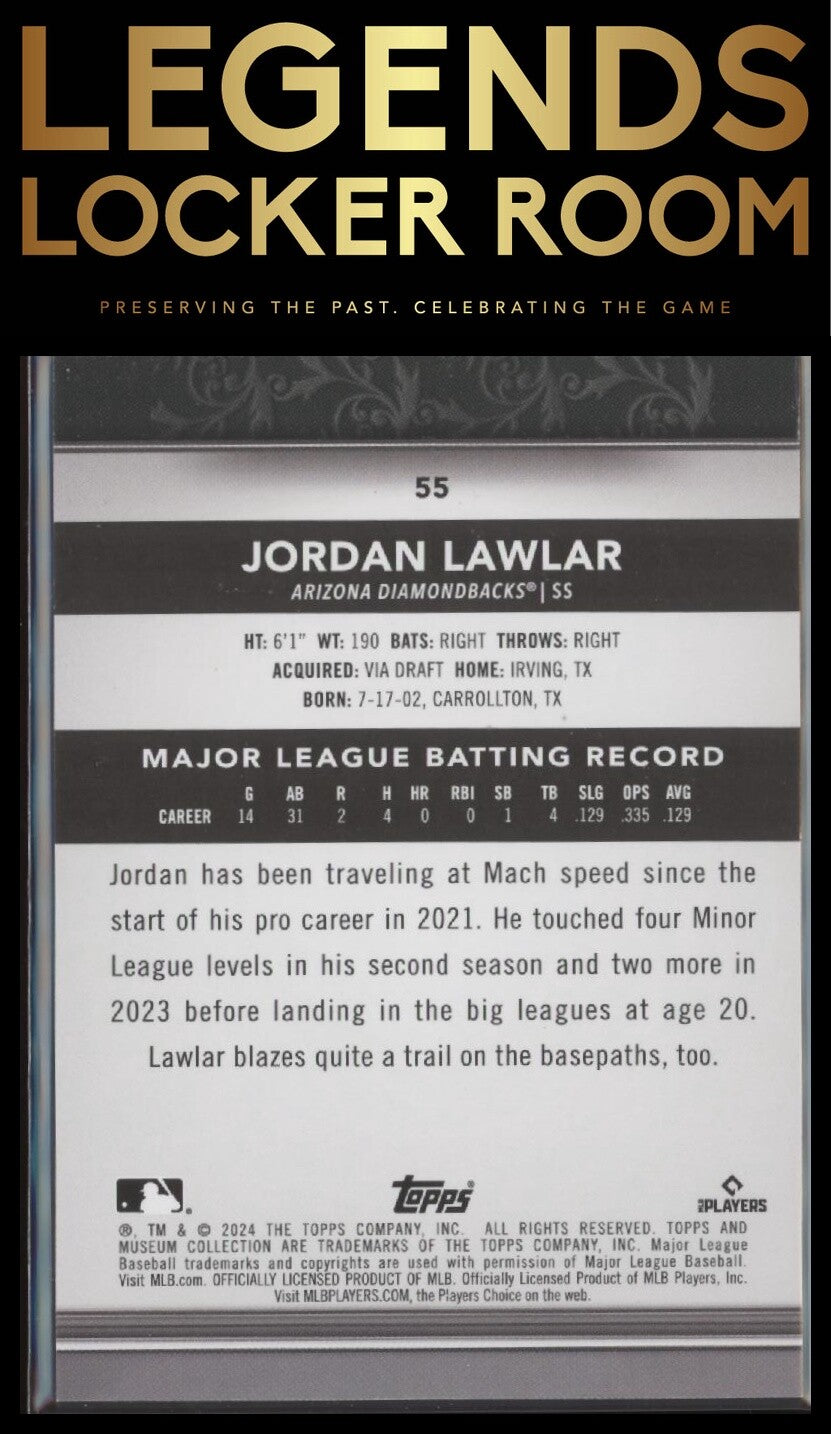 2024 Topps Museum Collection #55 Jordan Lawlar