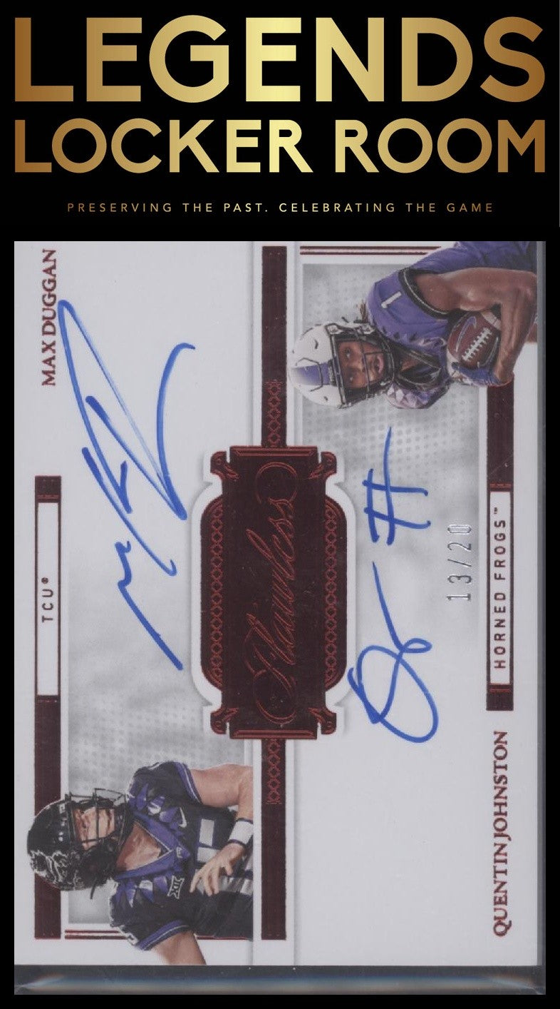 2023 Panini Flawless Collegiate Duggan/Johnston Dual Auto Ruby /20