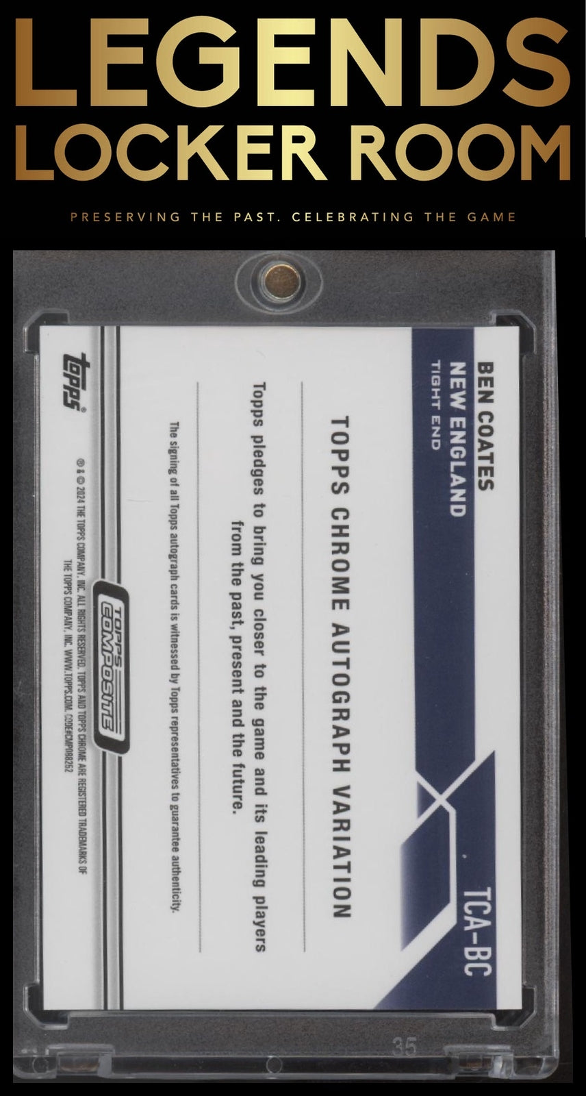 2023 Topps Composite #TCA-BC Ben Coates Topps Chrome Autographs