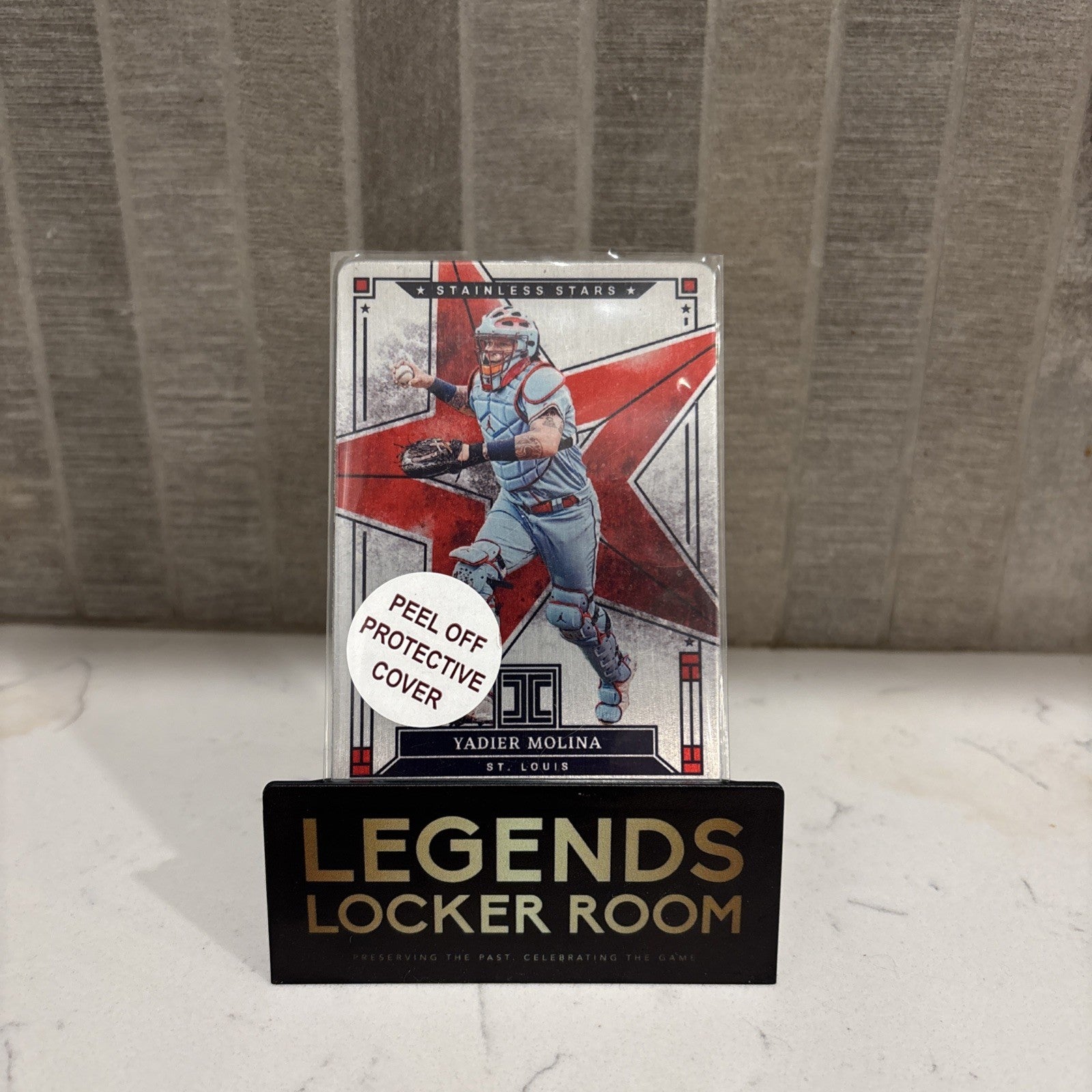 2025 Panini Impeccable Yadier Molina Stainless Stars Metal Card 94/99 Cardinals