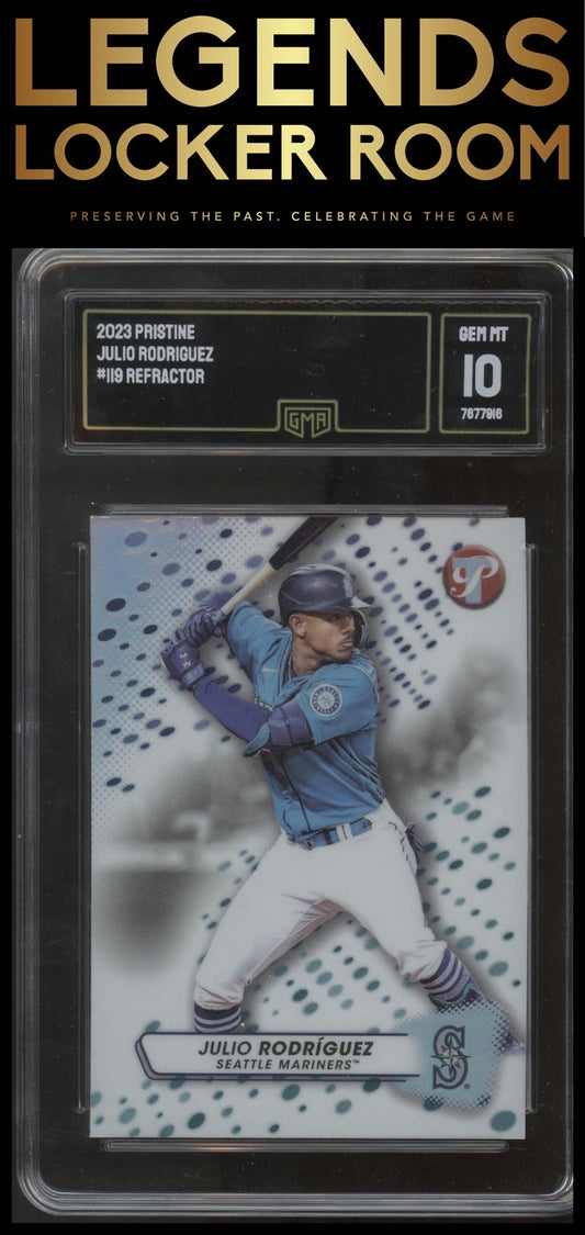 2023 Topps Pristine #119 Refractor Julio Rodriguez GMA Graded 10