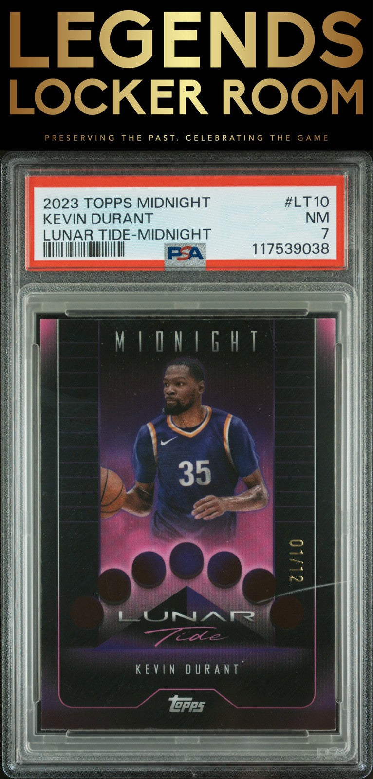 2023 Topps Midnight Lunar Tide #LT10 Kevin Durant Lunar Tide-Midnight PSA 7