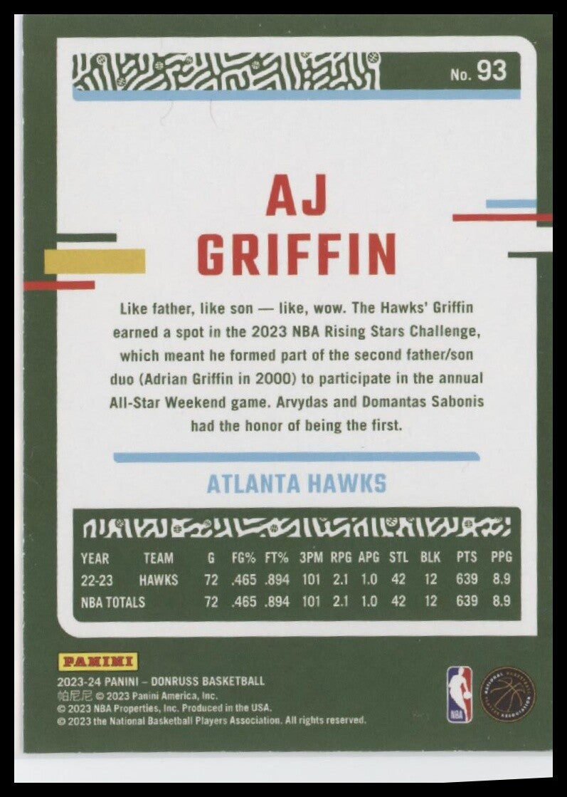 2023-24 Donruss #93 AJ Griffin