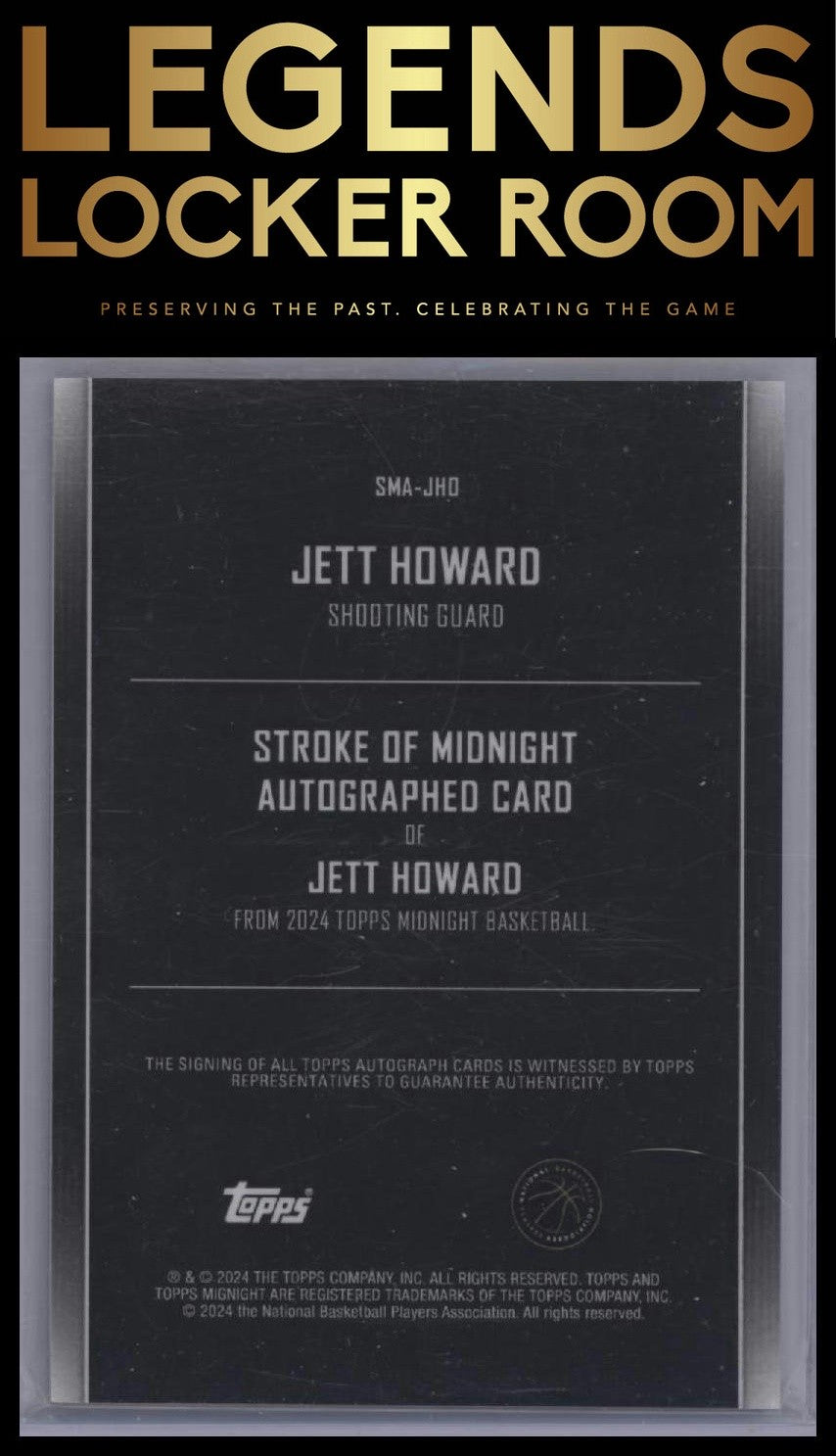 2023-24 Topps Midnight Jett Howard Stroke of Midnight Auto Midnight /12
