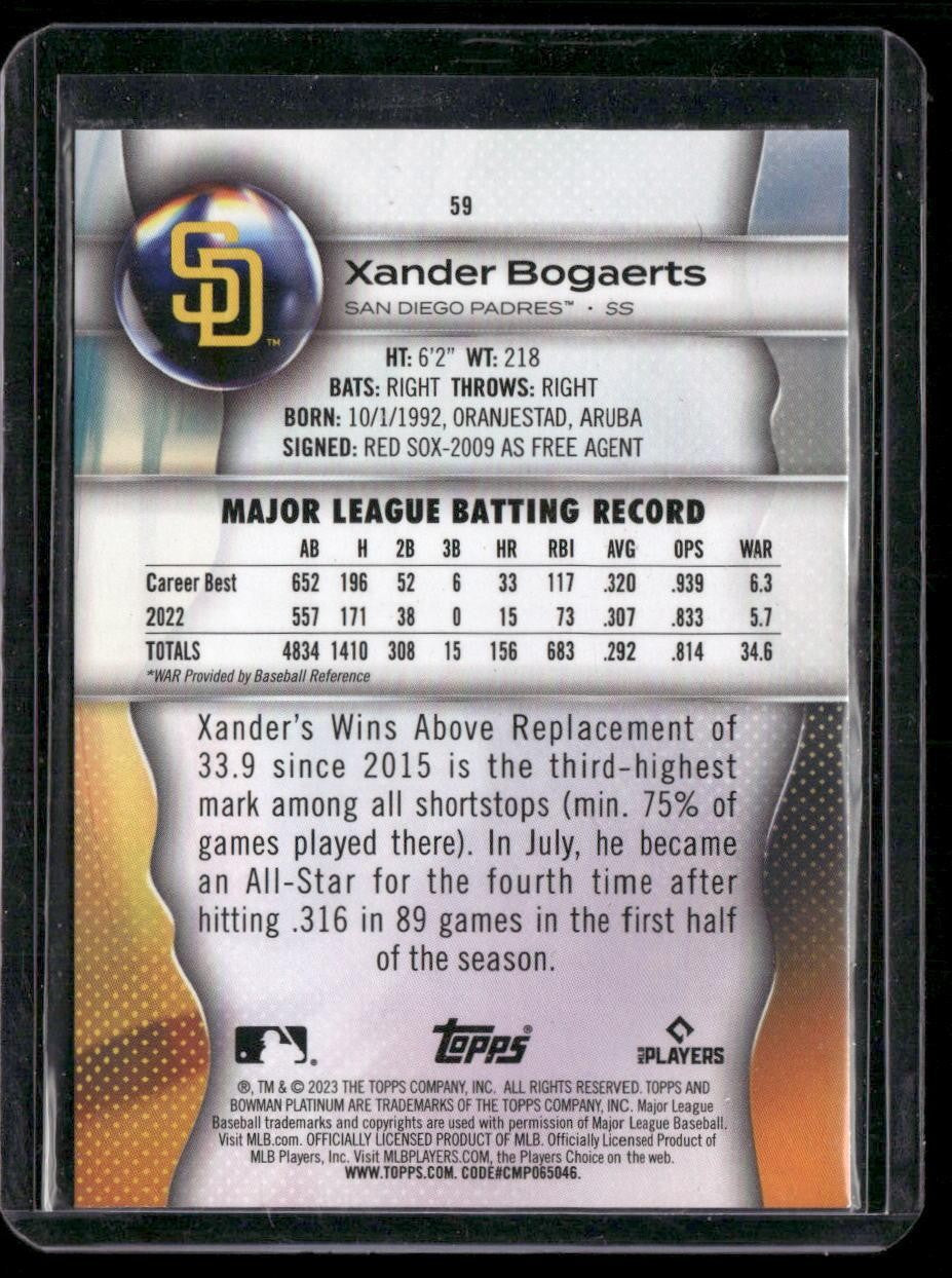 2023 Bowman Platinum #59 Xander Bogaerts