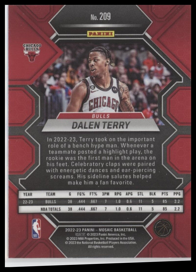 2022-23 Panini Mosaic #209 Dalen Terry