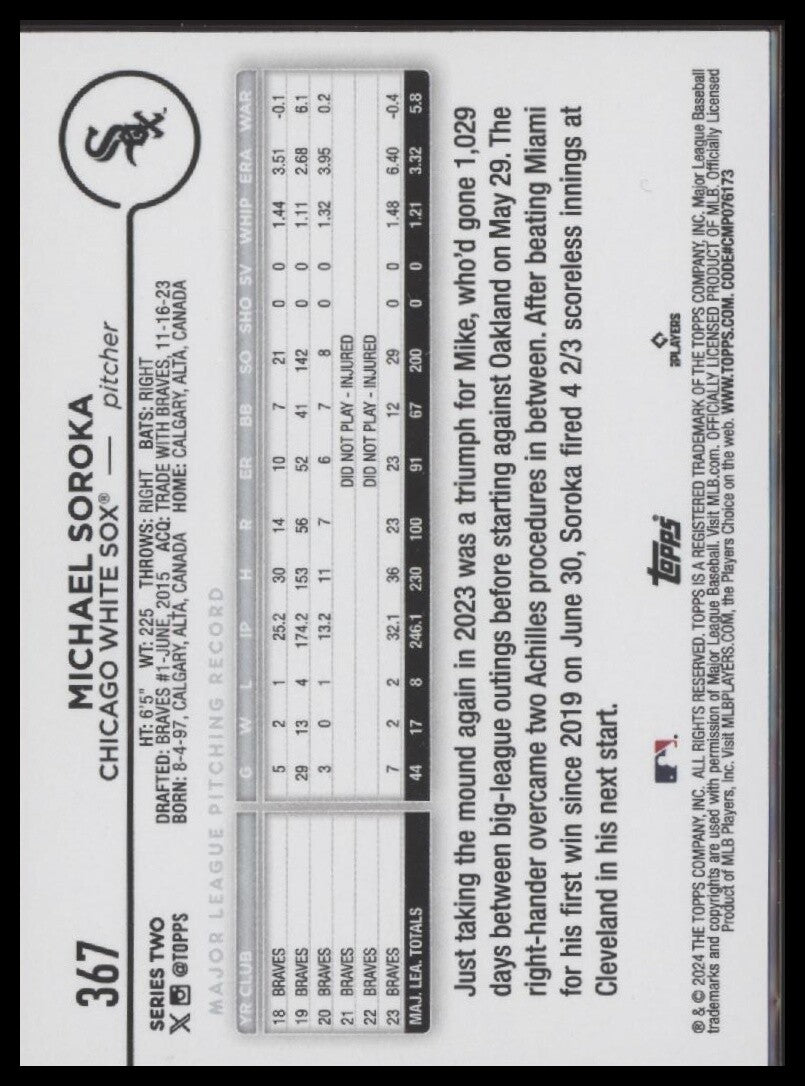 2024 Topps #367 Michael Soroka