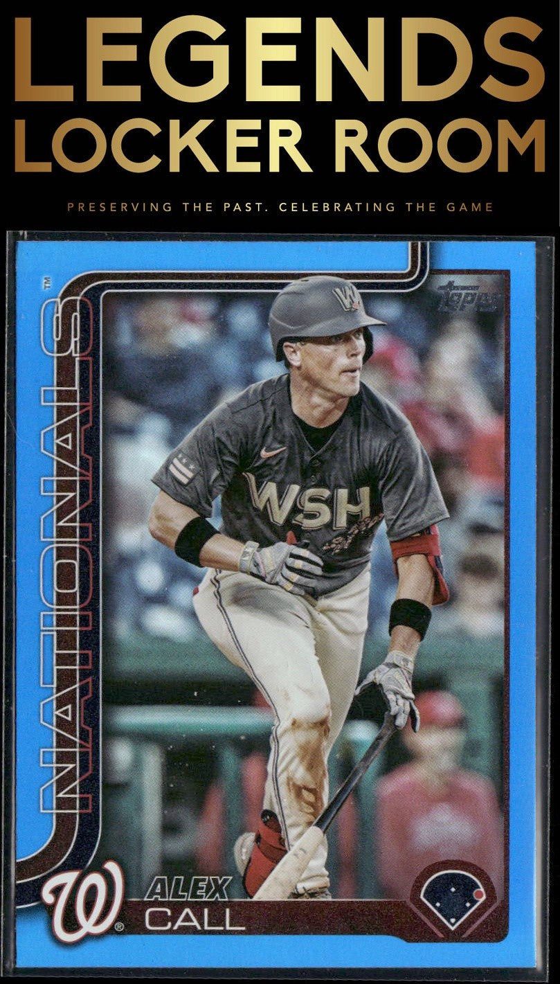 2025 Topps #641 Alex Call Blue Holo Foil #/150