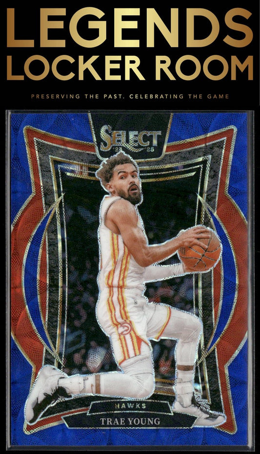 2024-25 Panini Select #63 Trae Young Blue Scope Prizm #/249