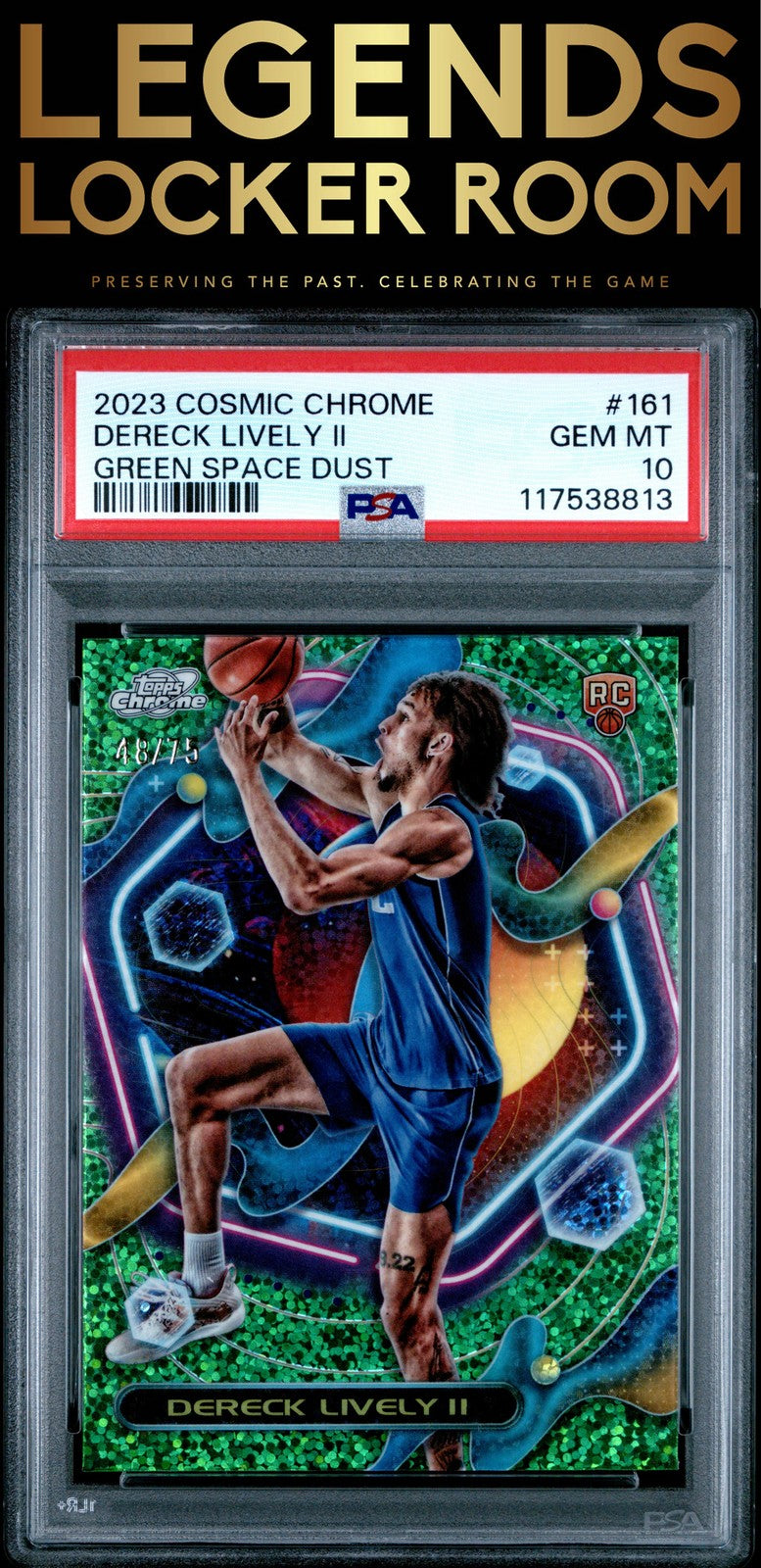 2023 Topps Cosmic Chrome #161 Dereck Lively Ii Green Space Dust PSA 10