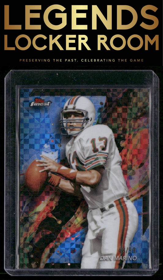 2024 Finest #45 Dan Marino Blue Checkerboard Refractor #/99