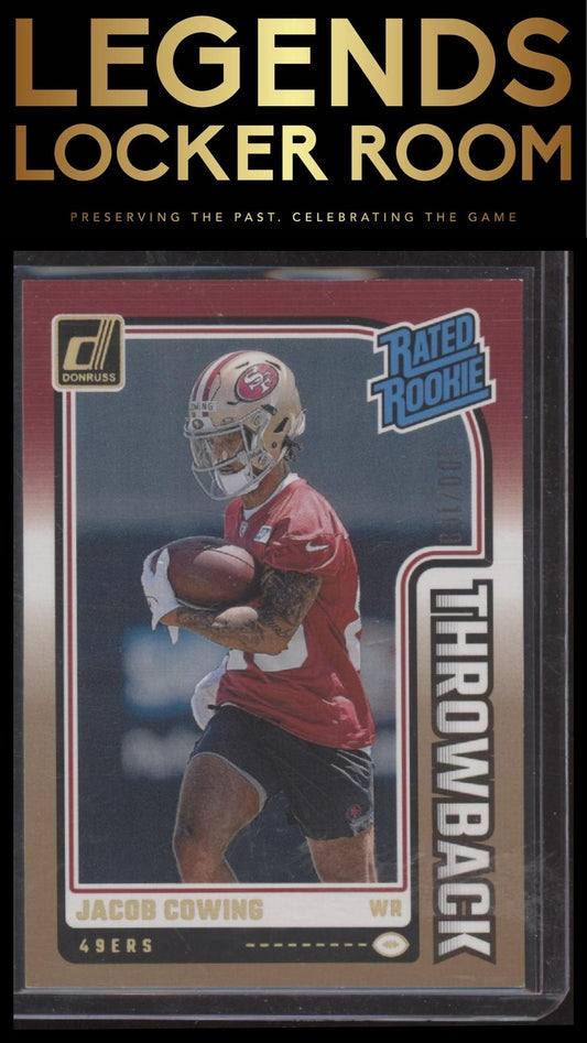 2024 Donruss Jacob Cowing Rated Rookies Throwback Studio Series 100/100 Bookend