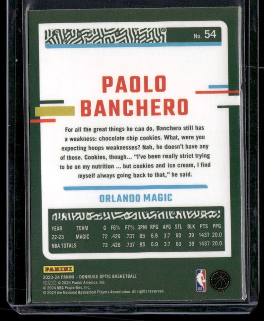 2023-24 Donruss Optic #54 Paolo Banchero