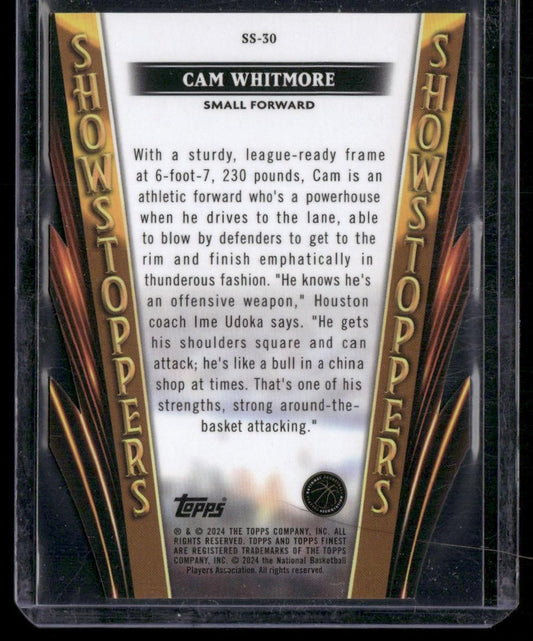 2023-24 Finest #SS-30 Cam Whitmore Showstoppers Refractors Die Cut #/74