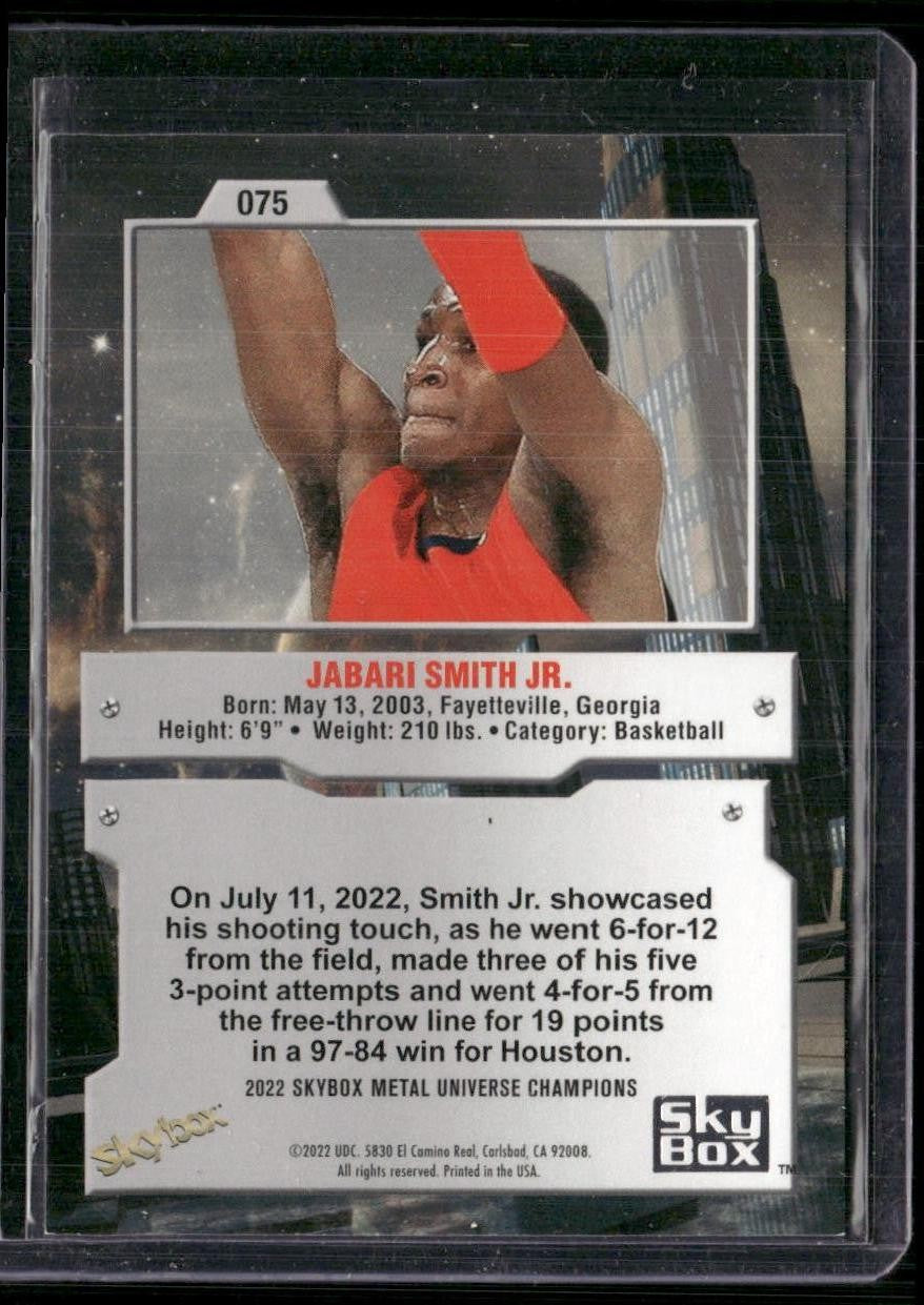 2022 SkyBox Metal Universe Champions #075 Jabari Smith Aqua