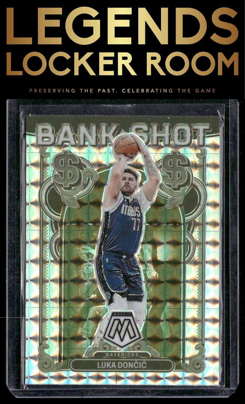 2023-24 Panini Mosaic #16 Luka Doncic Bank Shot Mosaic Prizm
