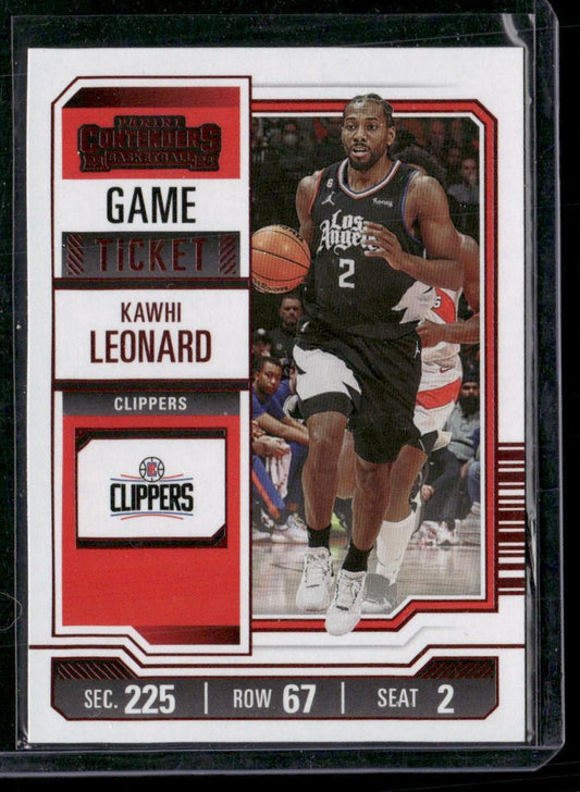 2023-24 Panini Contenders #80 Kawhi Leonard Game Ticket Bronze