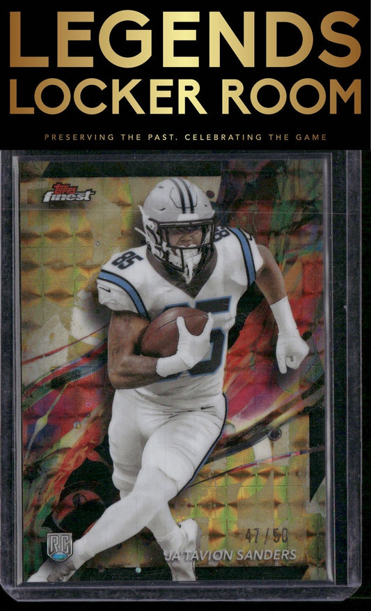 2024 Finest #83 Ja'Tavion Sanders Gold Geometric Refractor #/50