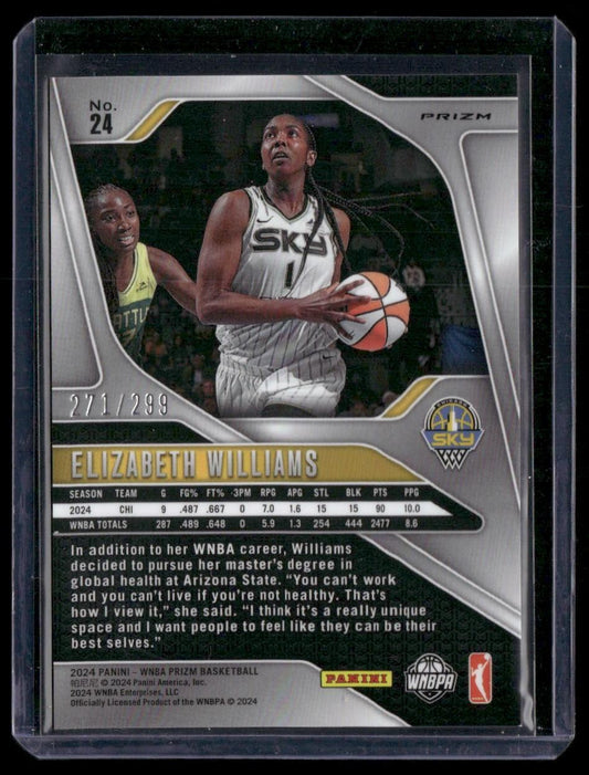 2024 Panini Prizm WNBA #24 Elizabeth Williams Red Prizms #/299