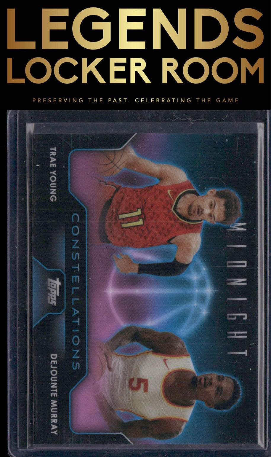 2023-24 Topps Midnight #C-11 Dejounte Murray / Trae Young Constellations
