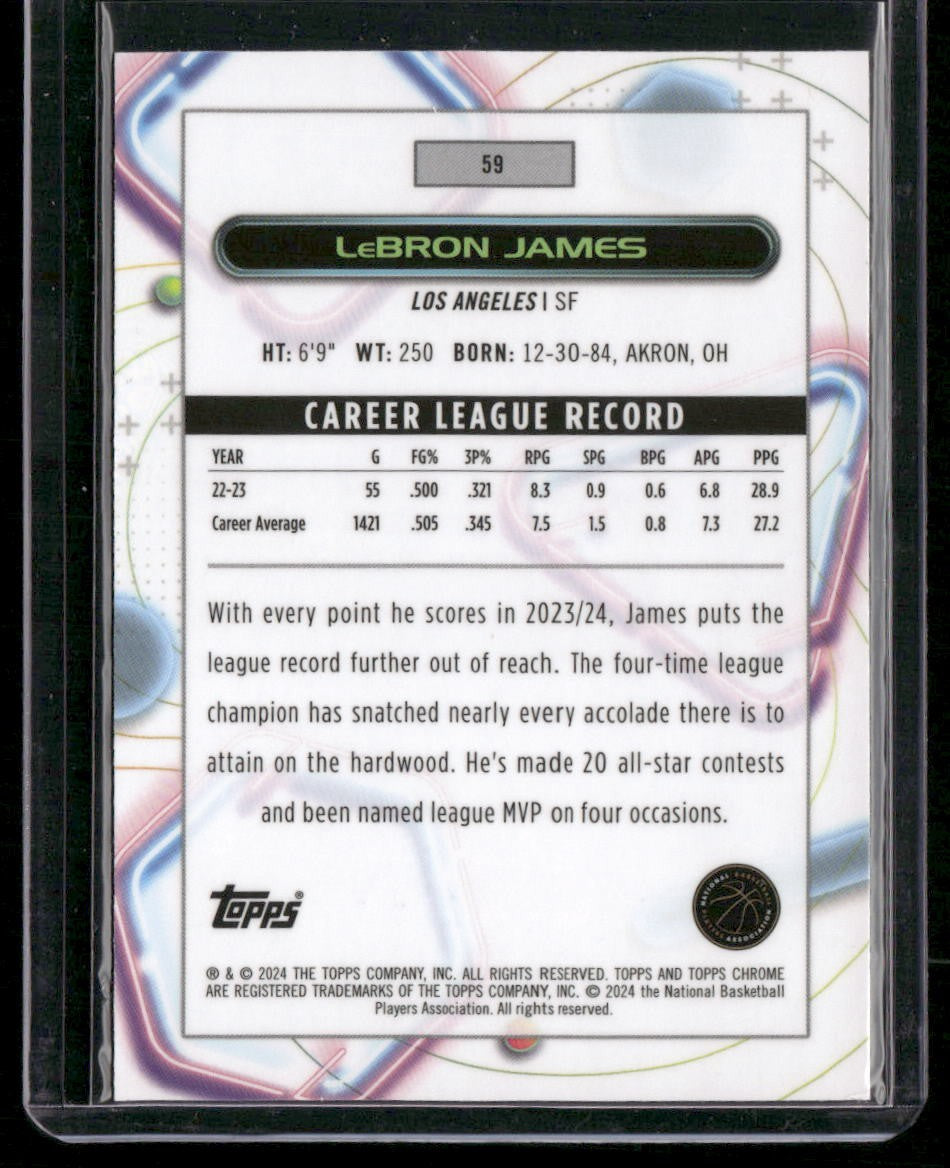 2023-24 Topps Chrome Cosmic #59 LeBron James