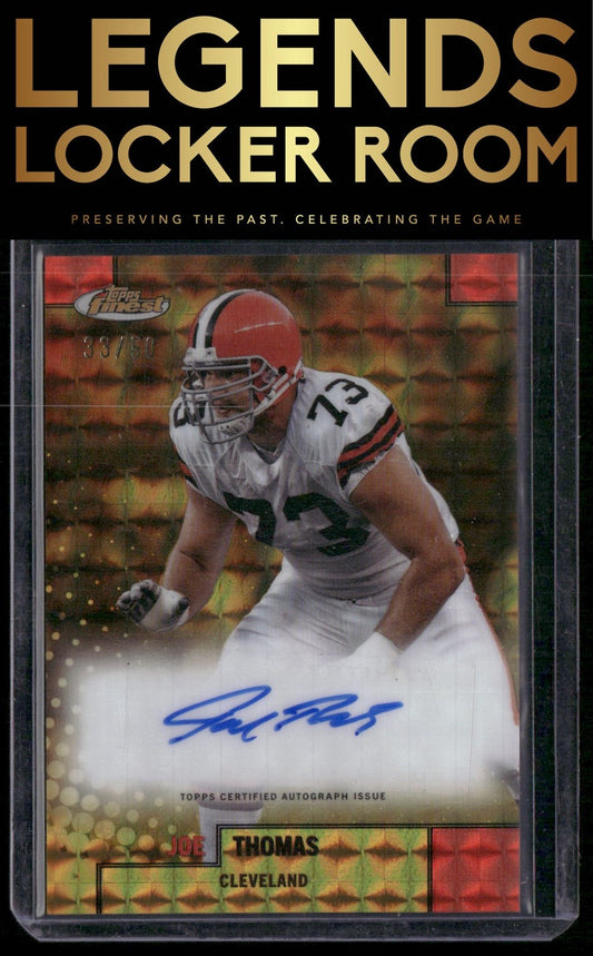 2024 Finest Joe Thomas Flashback Auto Gold Geometric Refractor #/50