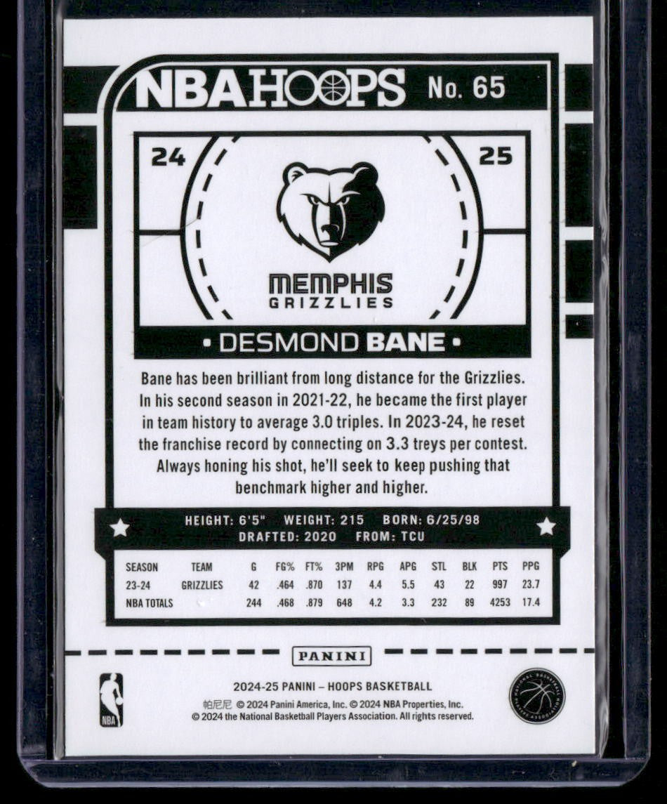 2024-25 Hoops #65 Desmond Bane