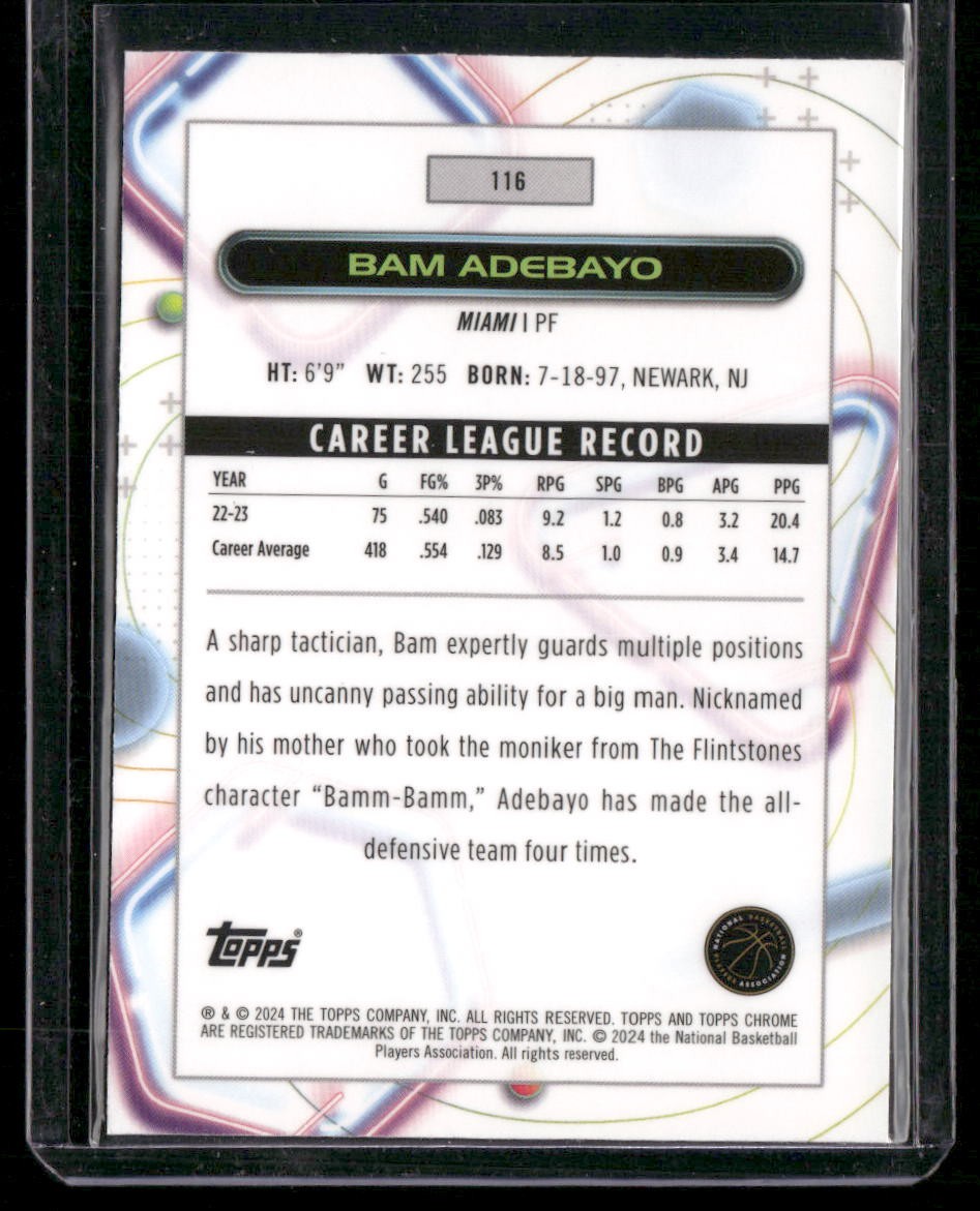 2023-24 Topps Chrome Cosmic #116 Bam Adebayo