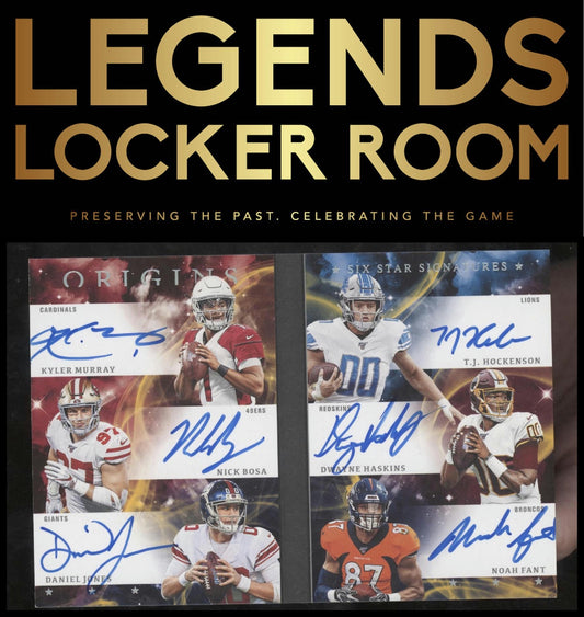 2019 Panini Origins Jones/Haskins/Murray/Bosa/Fant/Hockenson Auto Book Gold /5