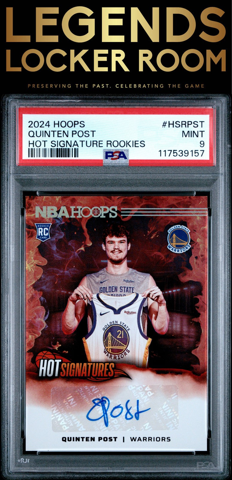 2024 Panini NBA Hoops Hot Signatures Rookies #HSRPST Quinten Post PSA 9