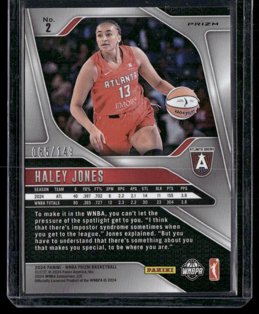 2024 Panini Prizm WNBA #2 Haley Jones Purple Prizms #/149