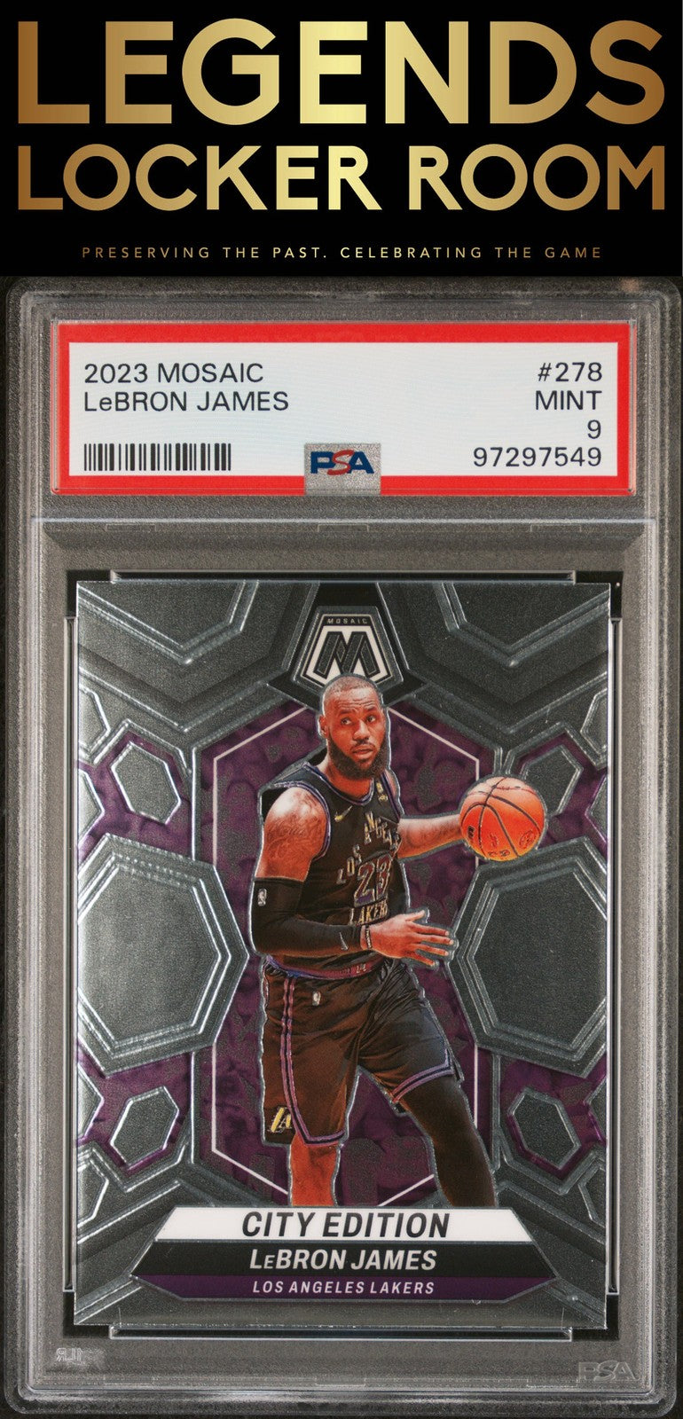 2023 Panini Mosaic #278 Lebron James PSA 9