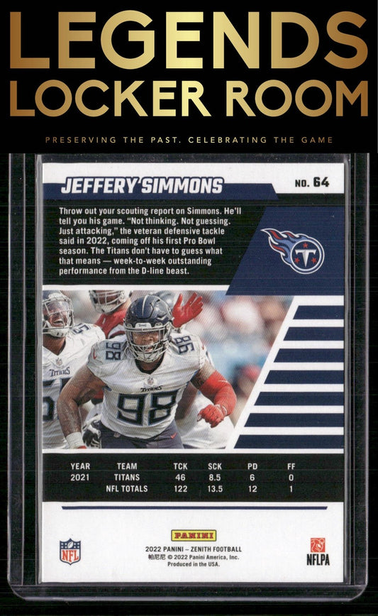 2022 Zenith #64 Jeffery Simmons Retail