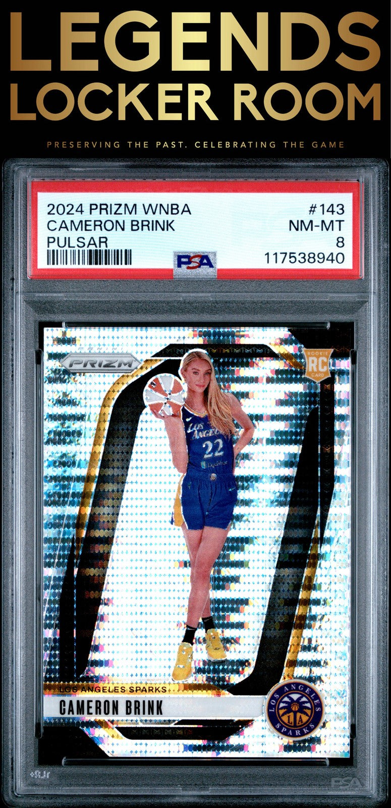 2024 Panini Prizm Wnba #143 Cameron Brink Pulsar PSA 8