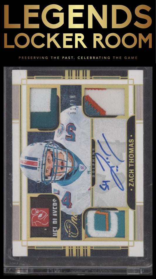 2023 Panini One #62 Zach Thomas Gold #/10